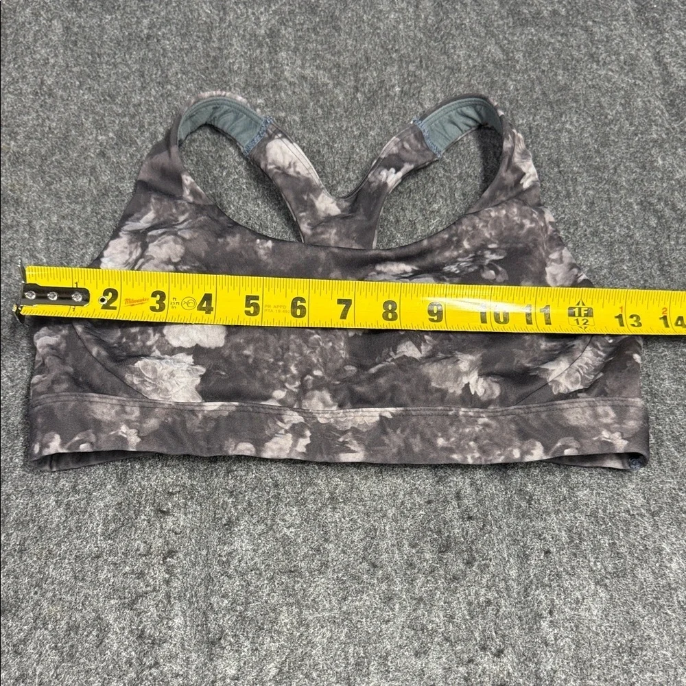 Athleta Floral Charcoal Sports Bra